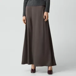 A-Line Maxi Skirt in Satin