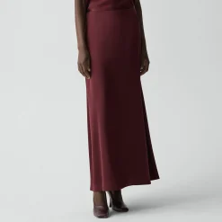 A-Line Maxi Skirt in Satin