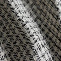 A-Line Mini Dress in Checked Linen-Blend