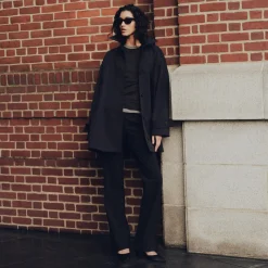 A-Line Trench Coat in Sleek Cotton