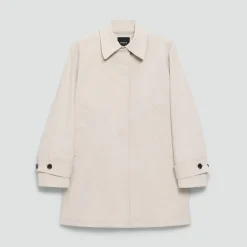 A-Line Trench Coat in Sleek Cotton