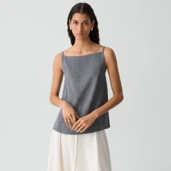 Apron Top in Fluid Linen