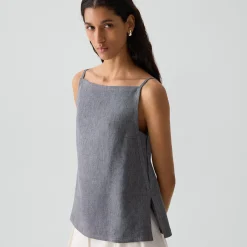 Apron Top in Fluid Linen