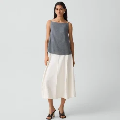 Apron Top in Fluid Linen