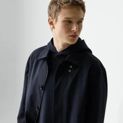Balmacaan Coat in Motion Wool