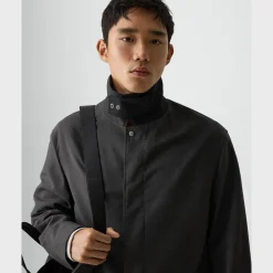 Balmacaan Coat in Motion Wool