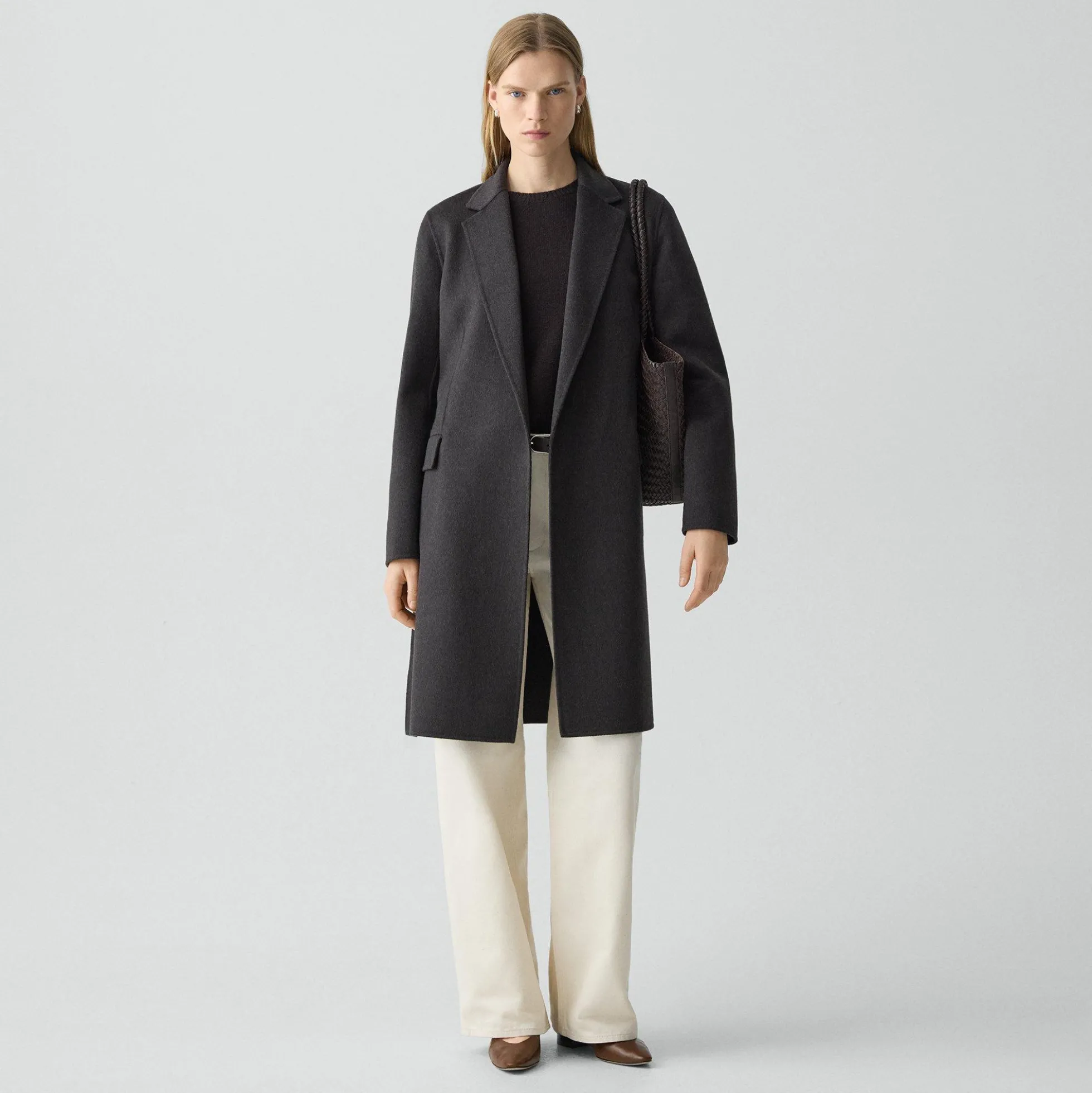Belted Coat in Double-Face Wool-Cashmere