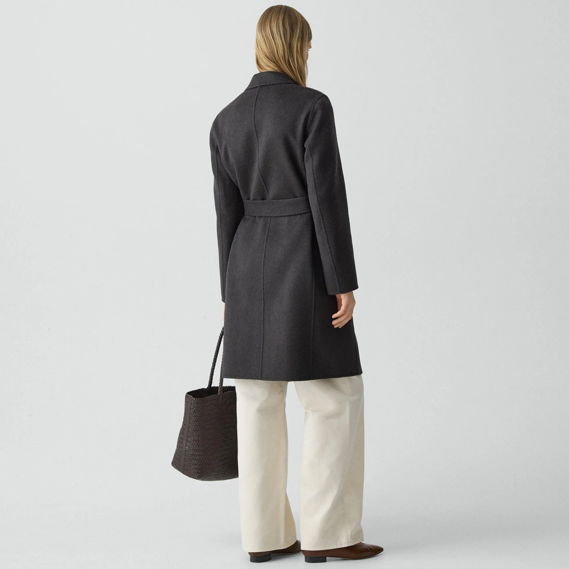 Belted Coat in Double-Face Wool-Cashmere