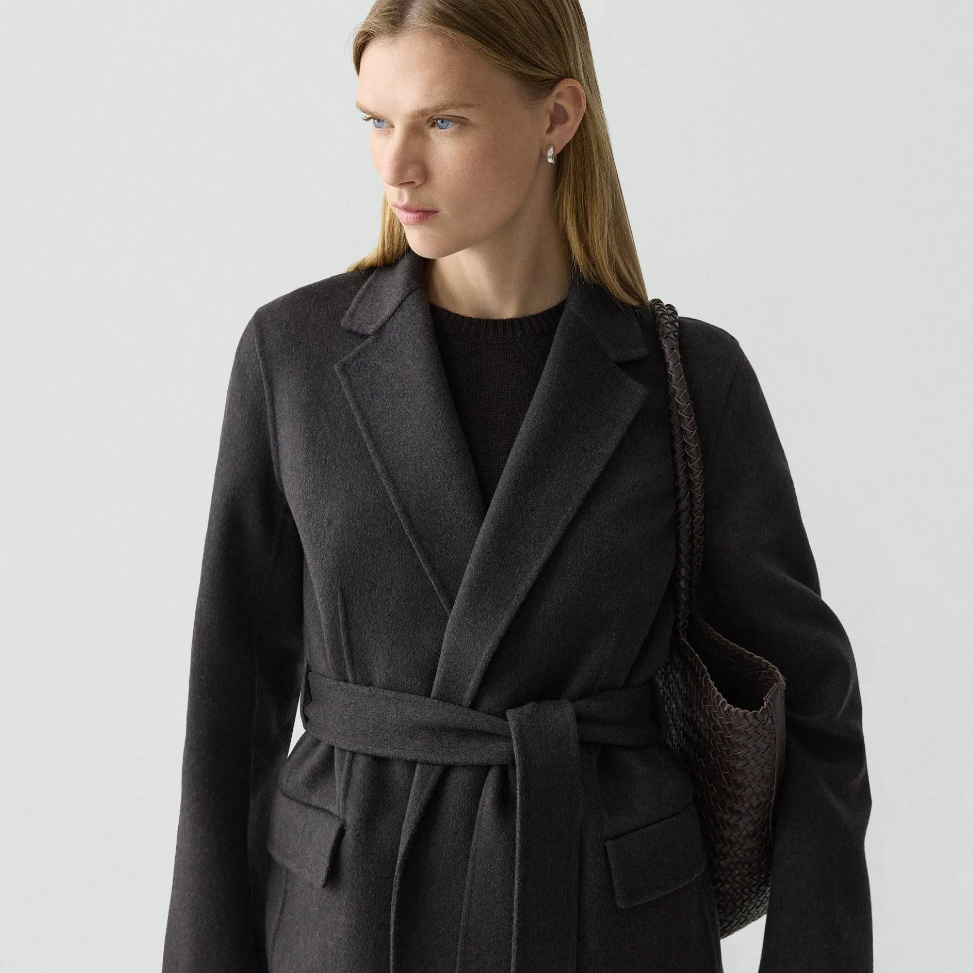 Belted Coat in Double-Face Wool-Cashmere