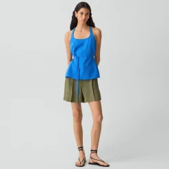 Belted Halter Top in Relaxed Silk