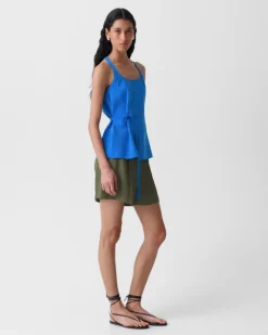 Belted Halter Top in Relaxed Silk