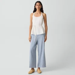 Belted Halter Top in Relaxed Silk