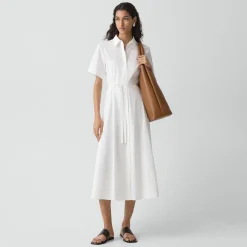 Belted Shirt Dress in Good Poplin