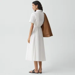 Belted Shirt Dress in Good Poplin