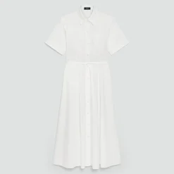 Belted Shirt Dress in Good Poplin