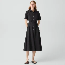 Belted Shirt Dress in Good Poplin