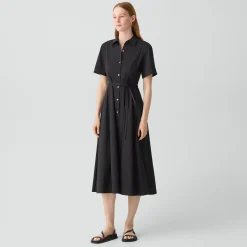 Belted Shirt Dress in Good Poplin