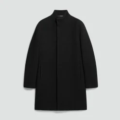Belvin Coat in Textured Wool-Blend Melton
