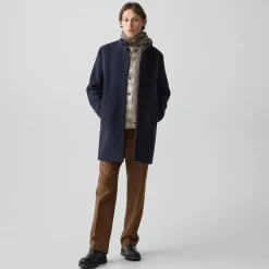 Belvin Coat in Textured Wool-Blend Melton