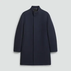 Belvin Coat in Textured Wool-Blend Melton