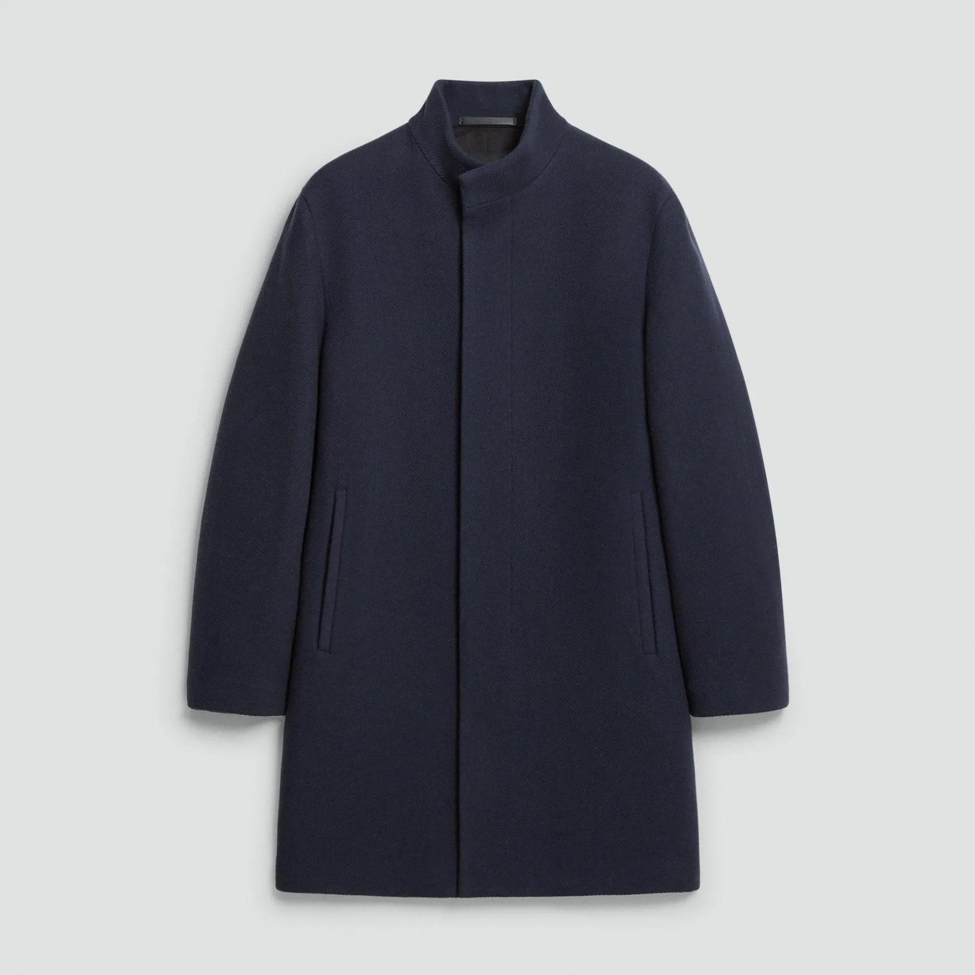 Belvin Coat in Textured Wool-Blend Melton
