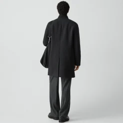 Belvin Coat in Textured Wool-Blend Melton
