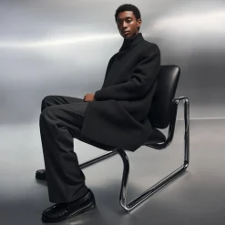 Belvin Coat in Textured Wool-Blend Melton