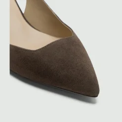 Block Heel Slingback in Suede