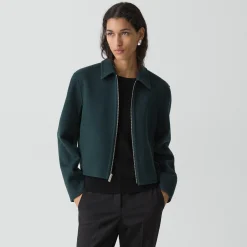 Blouson Jacket in Double-Face Wool-Cashmere