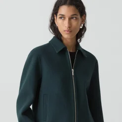 Blouson Jacket in Double-Face Wool-Cashmere