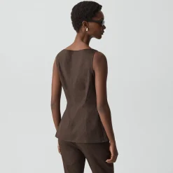 Boatneck Cutaway Top in Good Linen