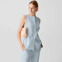 Boatneck Cutaway Top in Good Linen