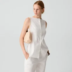 Boatneck Cutaway Top in Good Linen