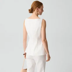 Boatneck Cutaway Top in Good Linen