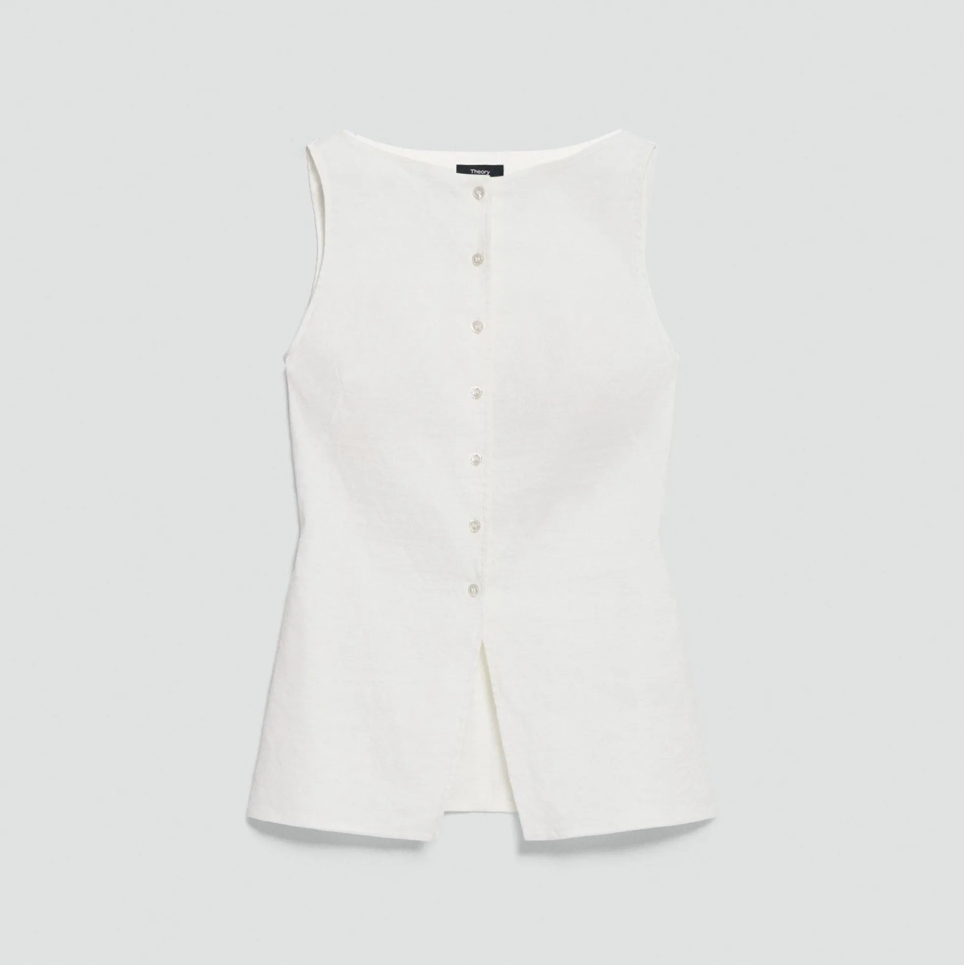 Boatneck Cutaway Top in Good Linen