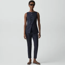 Boatneck Cutaway Top in Good Linen