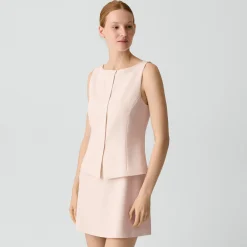 Boatneck Mini Dress in Admiral Crepe