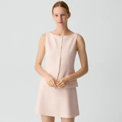 Boatneck Mini Dress in Admiral Crepe