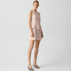 Boatneck Mini Dress in Admiral Crepe