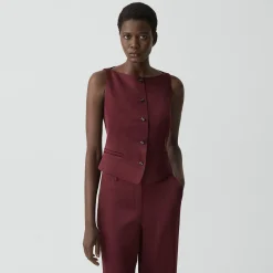 Boatneck Vest in Satin