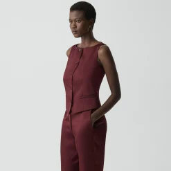 Boatneck Vest in Satin
