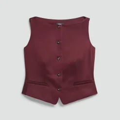 Boatneck Vest in Satin
