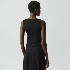 Boatneck Vest in Satin