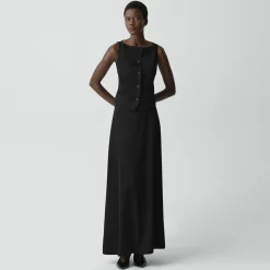 Boatneck Vest in Satin