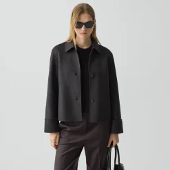 Boxy Cuff Jacket in Double-Face Wool-Cashmere