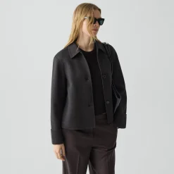 Boxy Cuff Jacket in Double-Face Wool-Cashmere