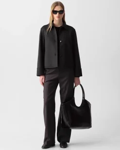 Boxy Cuff Jacket in Double-Face Wool-Cashmere