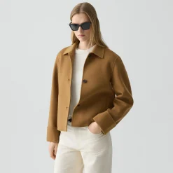 Boxy Cuff Jacket in Double-Face Wool-Cashmere