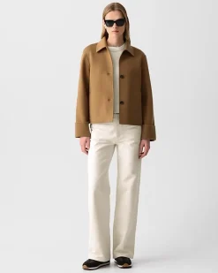 Boxy Cuff Jacket in Double-Face Wool-Cashmere