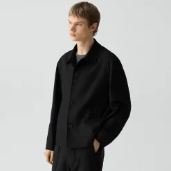 Boxy Jacket in Twill Blend